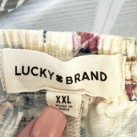 Lucky Brand Linen Blend Shorts Women's XXL Pockets Casual Travel Drawstring - Picture 2 of 13